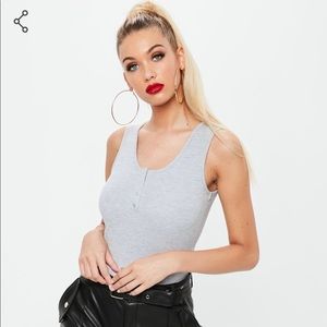 MISSGUIDED GRAY BODYSUIT